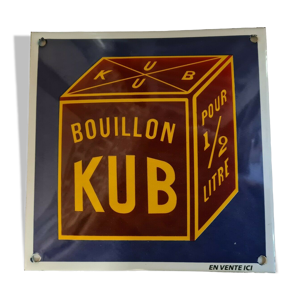 Plaque émaillée bouillon kub