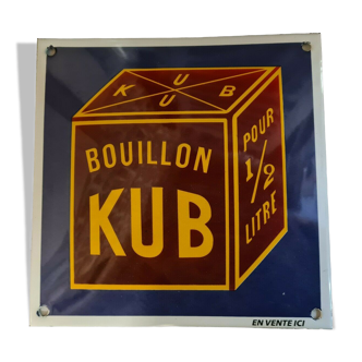 Plaque émaillée bouillon kub