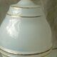 Opaline ceiling light with art deco aluminum support