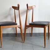 Set of 4 vintage Scandinavian chairs 1960