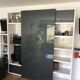 Ligne Roset Square Library - white lacquered with enamelled glass door