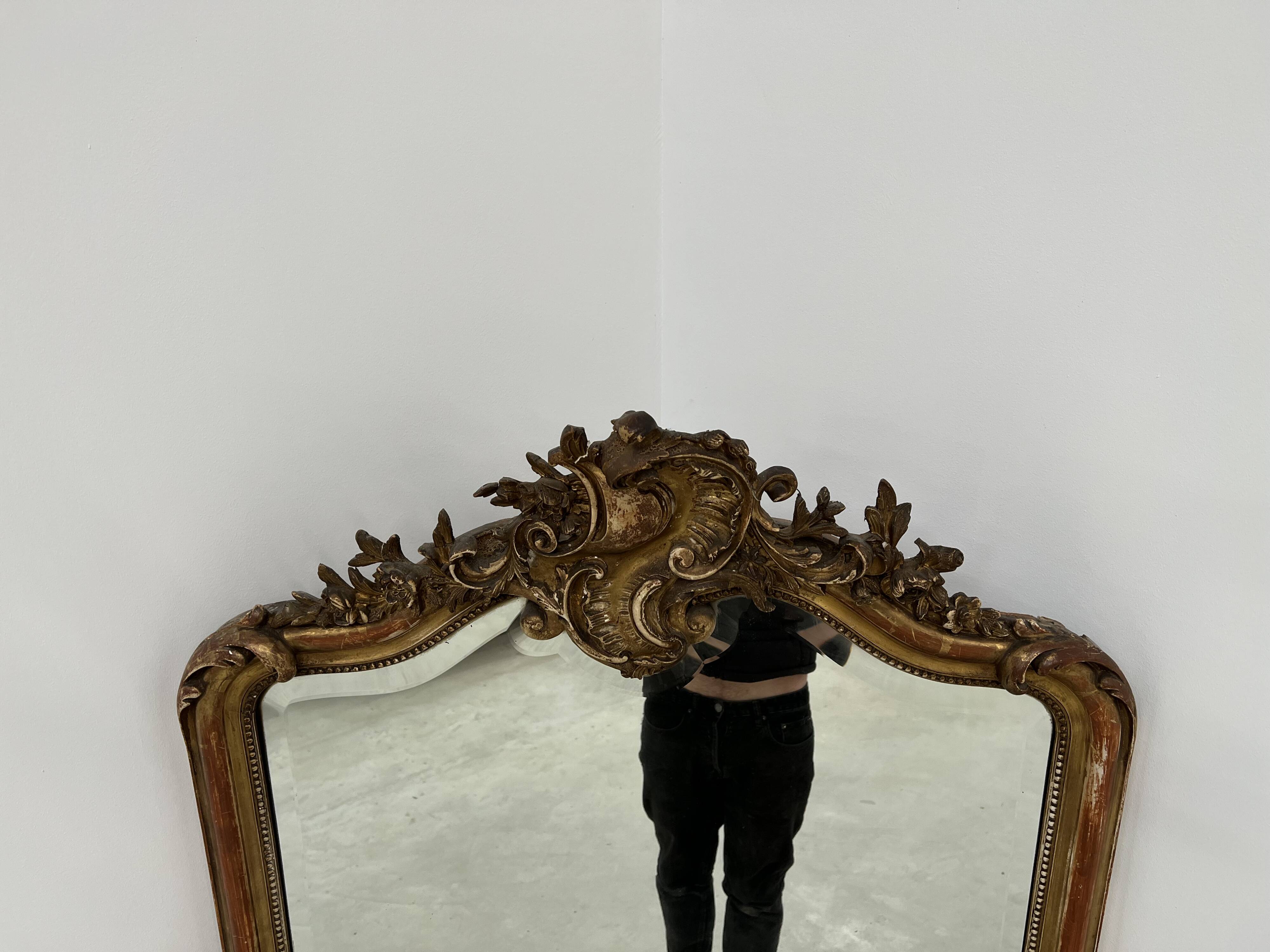 Large 19th century louis xv style mirror