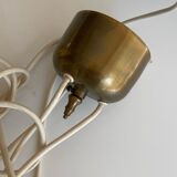 Golden bell mid-century brass pendant lamp set denmark 1960's