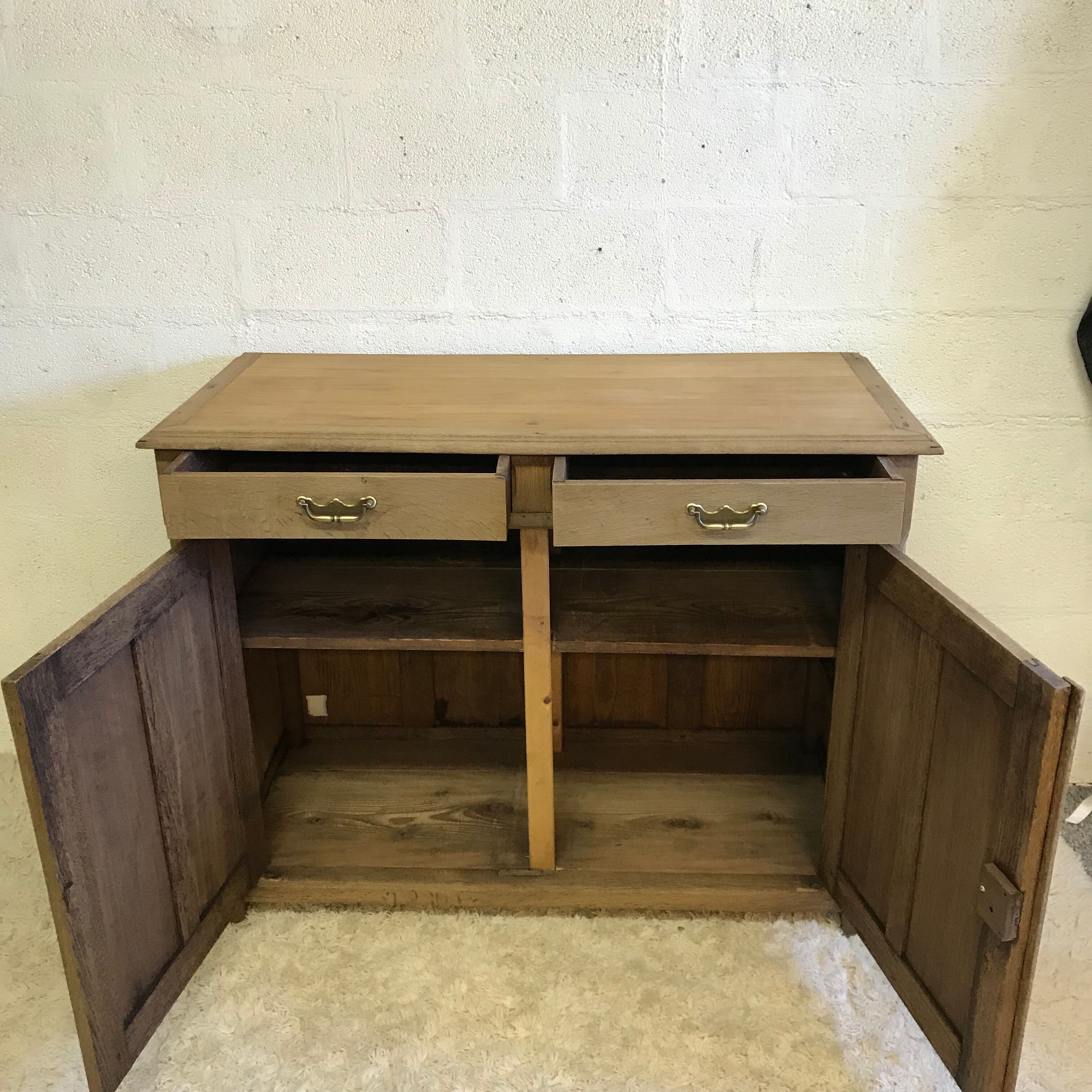 Parisian buffet made of raw wood