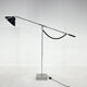1960's italian adjustable chrome & marble floor lamp