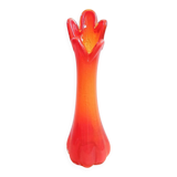 Vintage Hand-Blown Amberina Art Glass Vase – Mid-Century Modern Swung