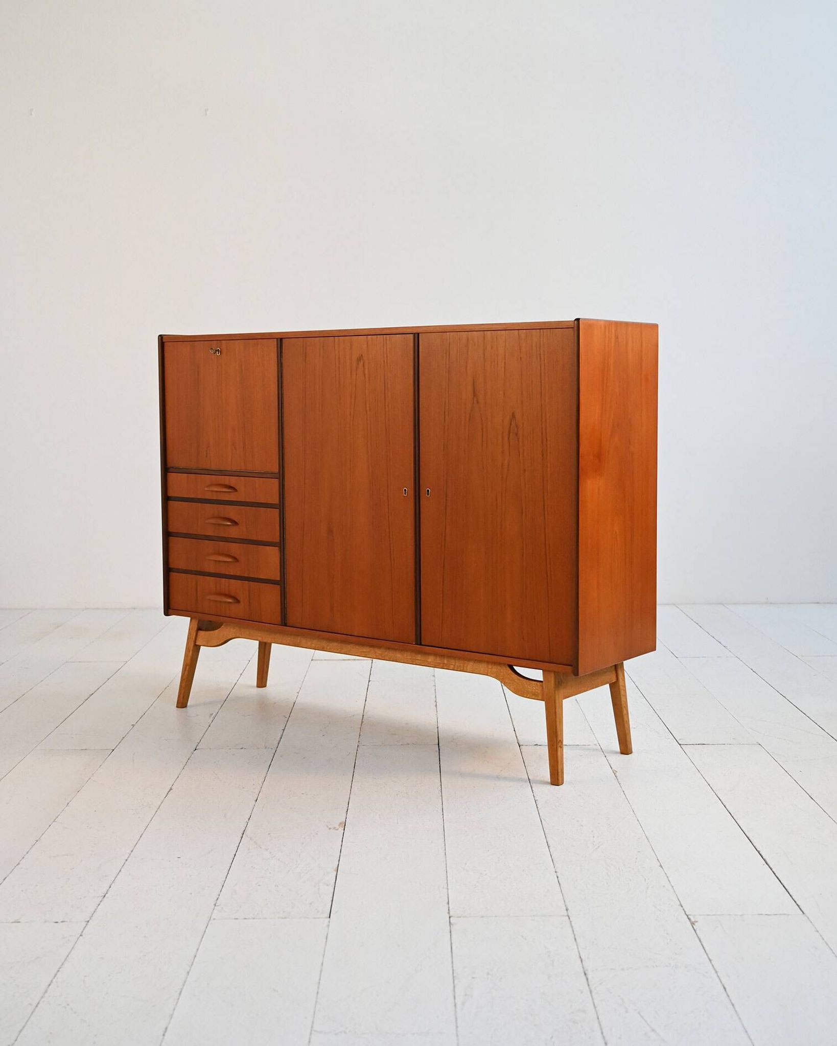 Buffet danois en teck et acajou, années 1950