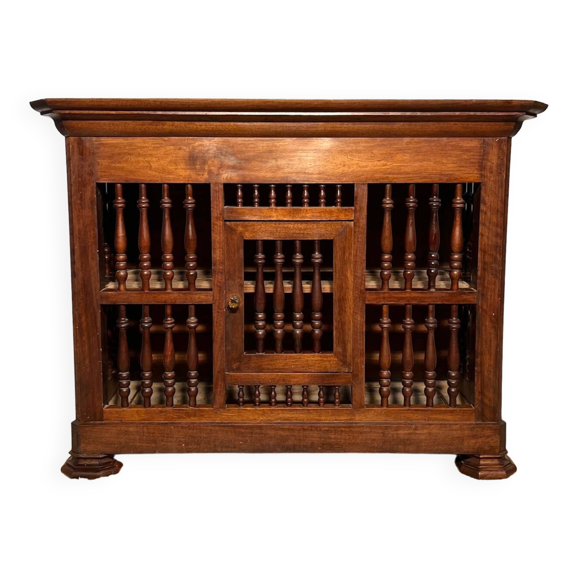 19th century Louis Philippe panetière in walnut, sideboard, storage