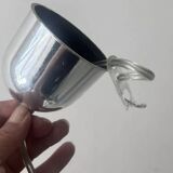 Brushed metal flower pendant light, 1970 design