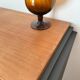 Buffet vintage noir mat et bois brut