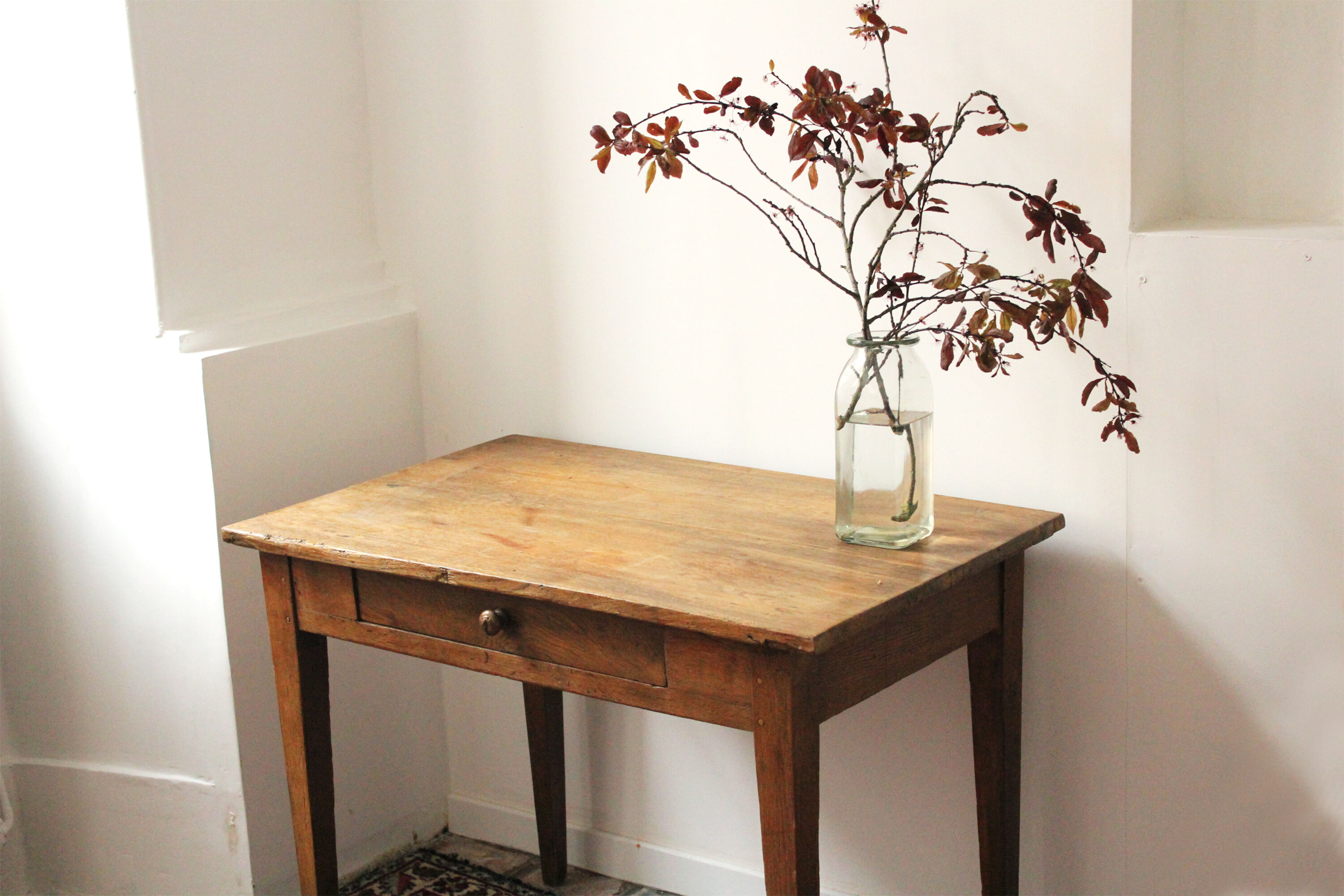 Rustic wooden desk farmhouse style