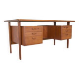 FM60 Executive Desk in Teak by Kai Kristiansen for Feldballes Møbelfabrik, 1960s