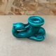 Antique vintage green ceramic candle holder