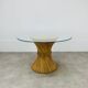 McGuire Bamboo Dining Table, Wheat Sheaf, 4 Person, Vintage