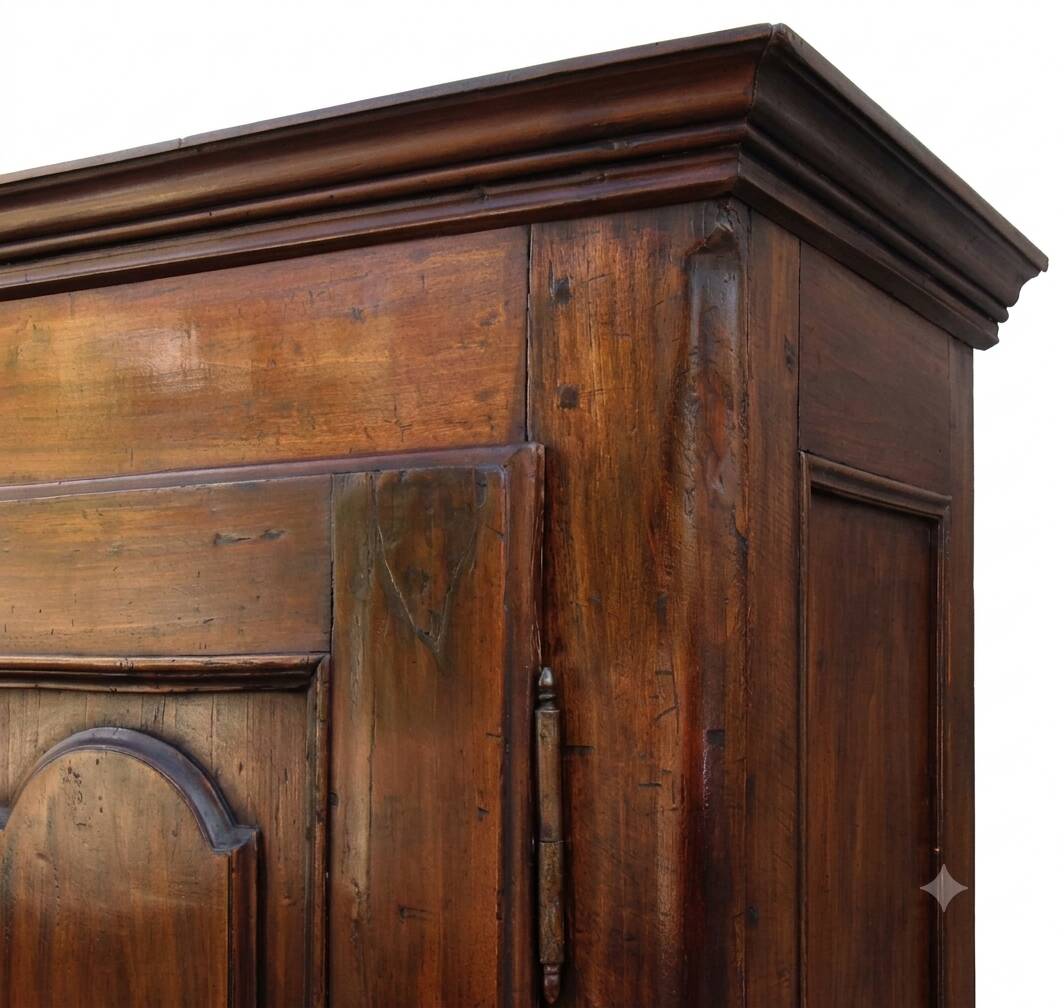 Antique panelled wardrobe from the 19th century.