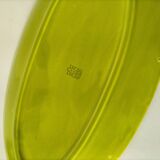 Large fish dish Gien green chartreuse relief vintage
