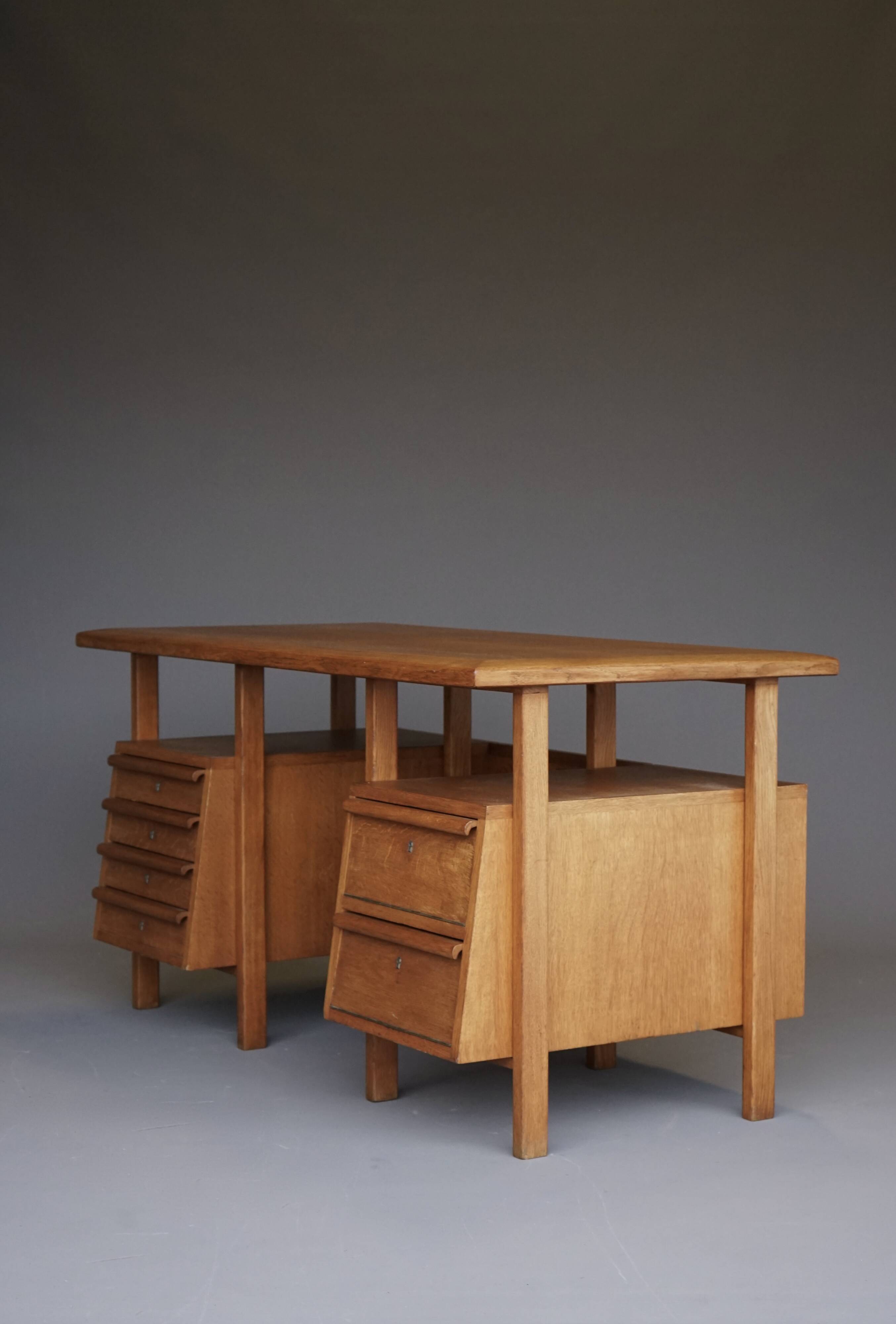Oak desk. 1950s
