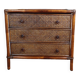 Vintage 3-drawer rattan chest of drawers