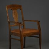 Art Deco Oak Armchair, 1920s–30s