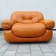 2 fauteuils en cuir cognac Sapporo, Mobil Girgi Italie