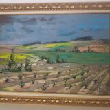 Vintage oil painting on canvas