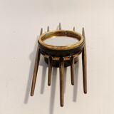 Miroir de chambre en laiton doré 1960