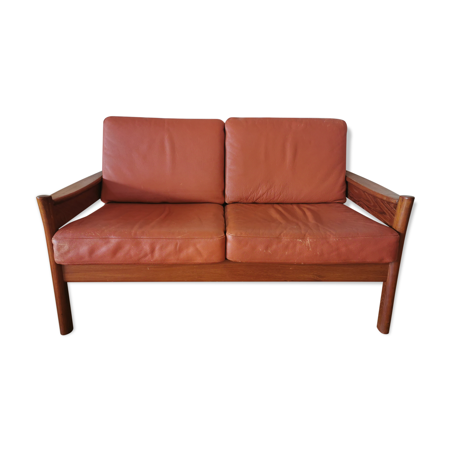 Dyrlund leather sofa from the 60s