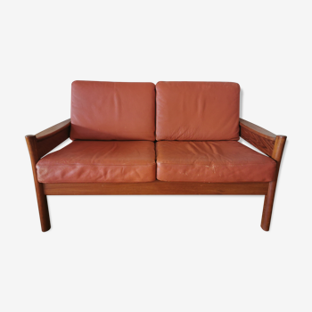 Dyrlund leather sofa from the 60s