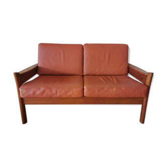 Dyrlund leather sofa from the 60s