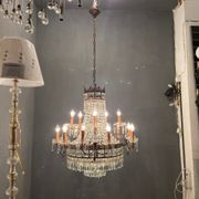 Lustre italien en cristal, années 1940