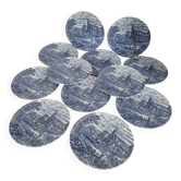 Set of 12 dessert plates from The Post House by Bursley