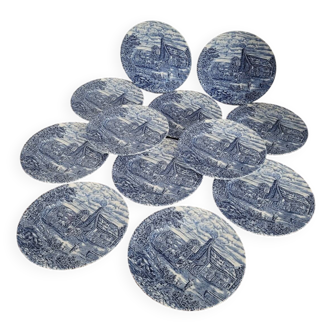 Lot de 12 assiettes à dessert The Post House by Bursley