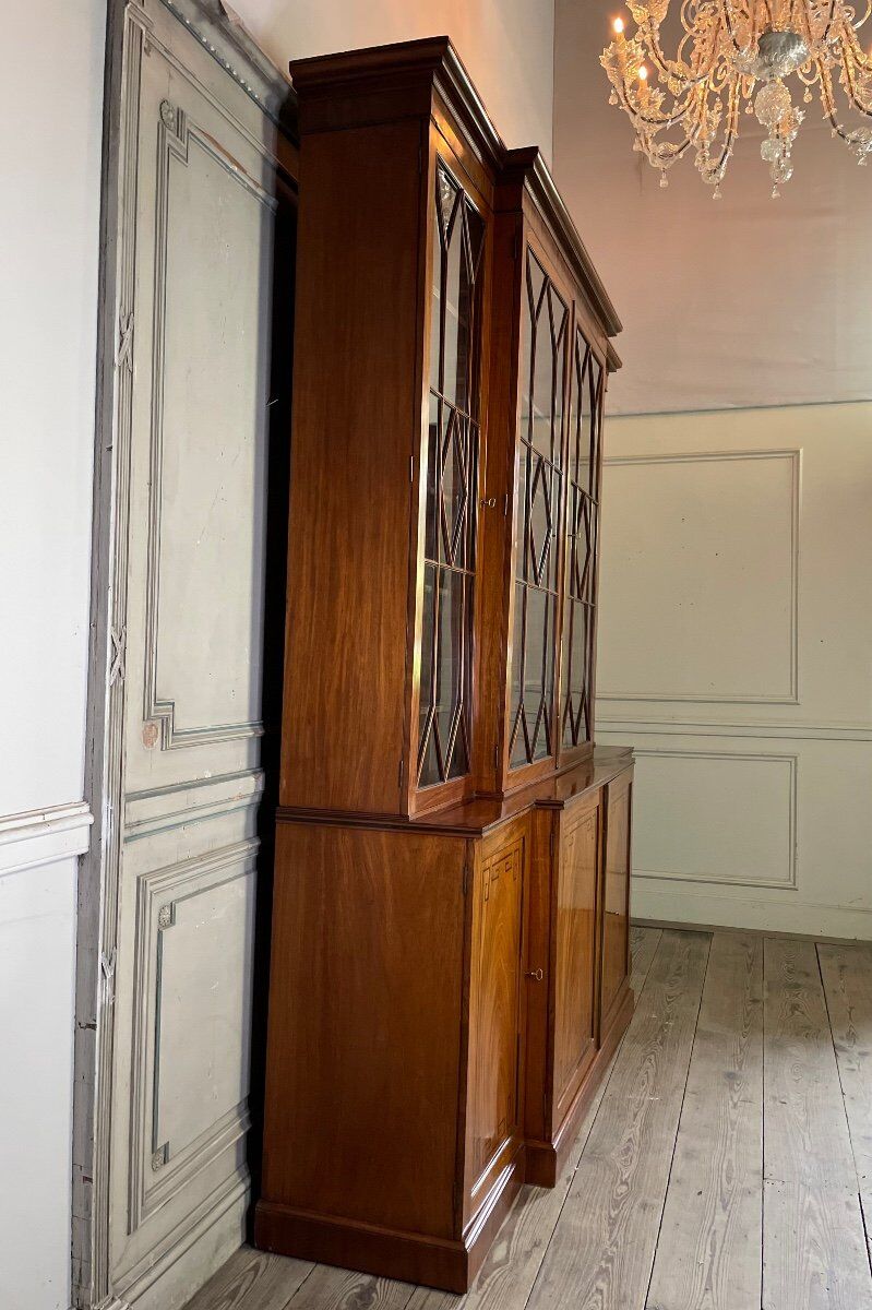 English mahogany bookcase circa 1900