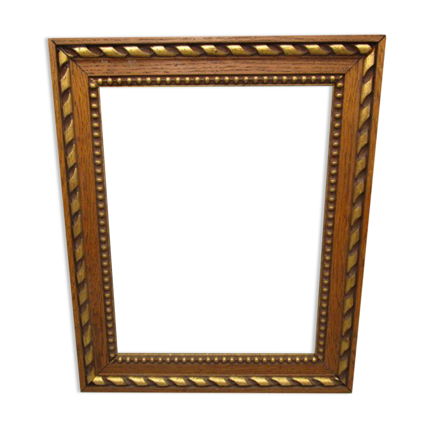 Old frame in worked/gilded oak