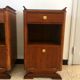 2 vintage oak bedside tables 50s