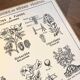 Old school poster vintage botanical poster