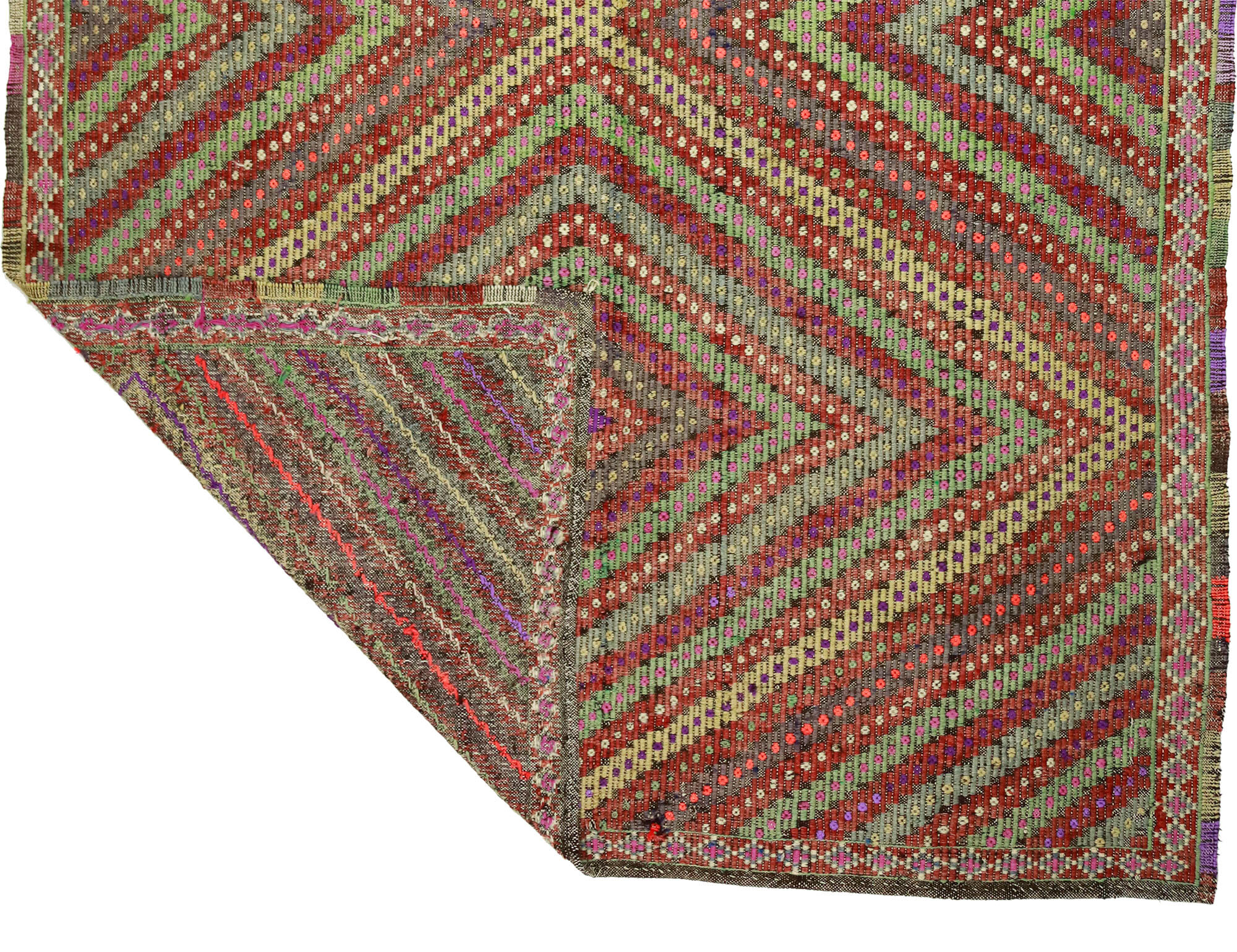 Anatolian handmade kilim rug 280 cm x 194 cm