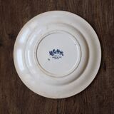Pair of Terre de Fer plates from the Clairefontaine JS & cie earthenware factory, Chasse model