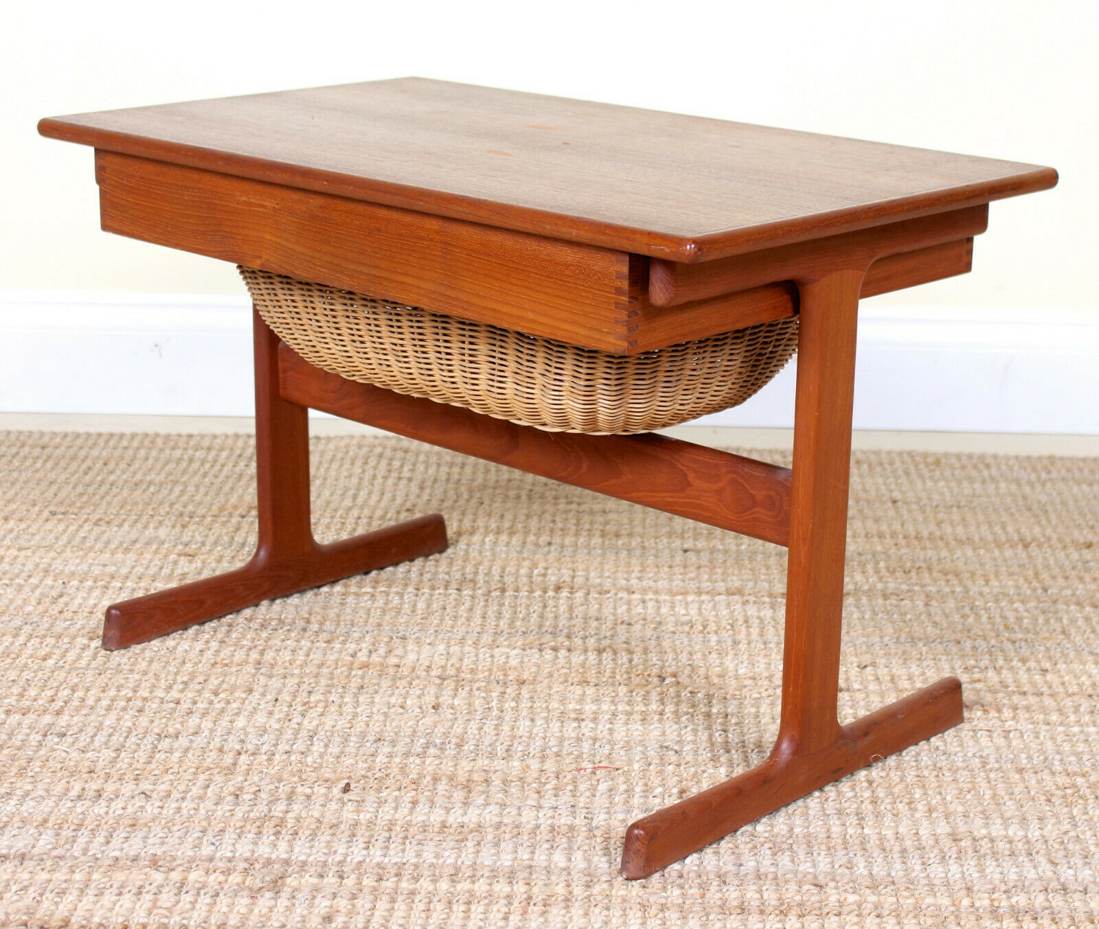 Mid twentieth century Danish teak sewing table