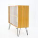 1970s birch/glass cabinet, czechoslovakia