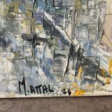 Main Street, knife technique, signed M Attal 1974