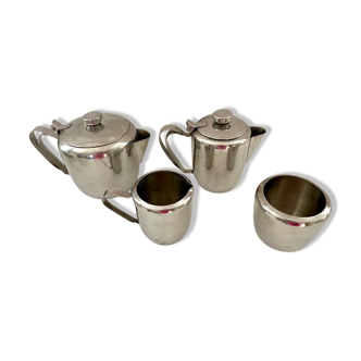 Tea service in stainless steel 50s