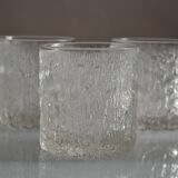 set of 6 vintage textured glasses 1980 by Charlotte Hutte @ Goebel Germany