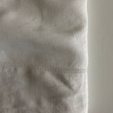 19th century XXL sheet in linen thread embroidered with polka dots Width 260cm