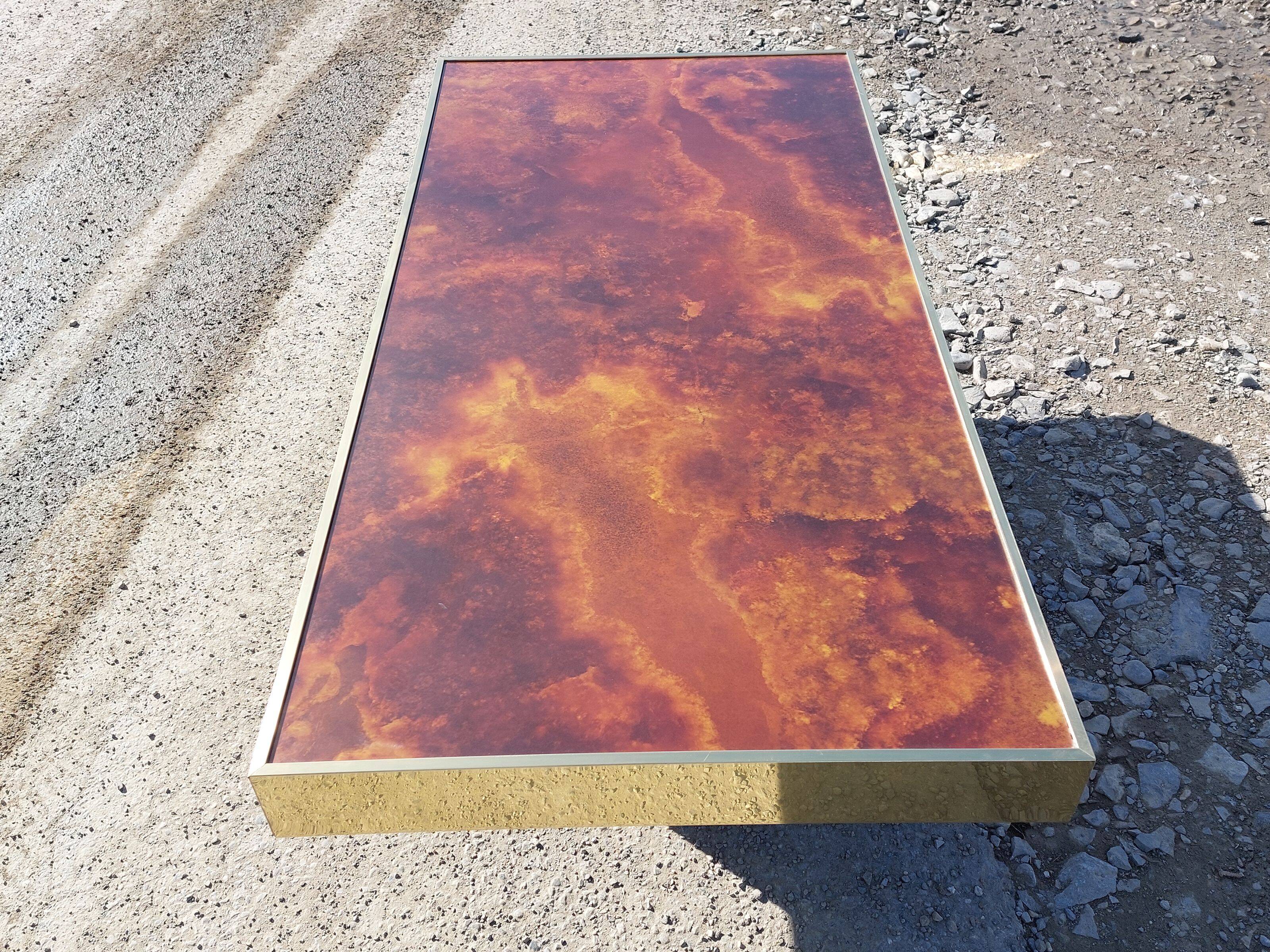 Rectangular coffee table Hervé Chapuis - 1970s