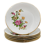 Gien plates with floral decoration