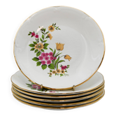 Assiettes Gien décor floral