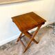 Folding side table in solid wood