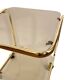 Glass mobile table | bar, Hollywood Regency style, Huwa-Spiegel, Germany 1970s