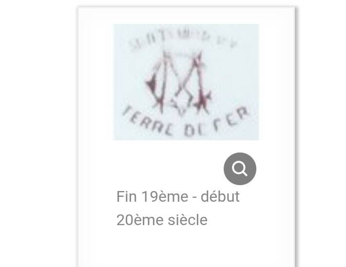 6 flat plates with floral decoration, T. de fer.